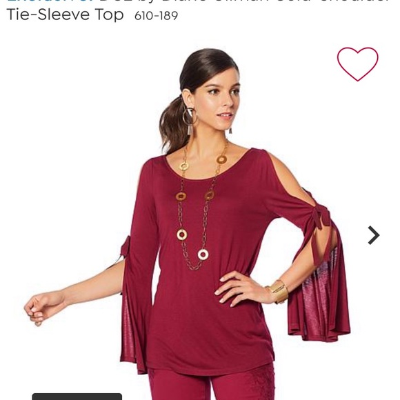 Diane Gilman Tops - NWT DG2 Diane Gilman Cold Shoulder TieSleeve 1X